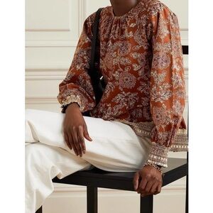 NWOT Veronica Beard Kester floral-print peplum blouse